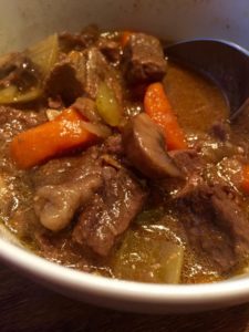 Delicious Beef Stew right out of Instant-Pot Electronic Pressure Cooker